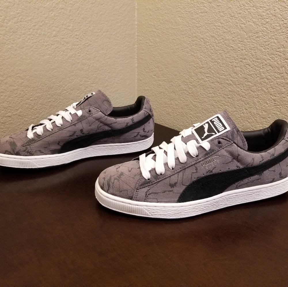 PUMA GREY SUEDE MENS SIZE 10.5